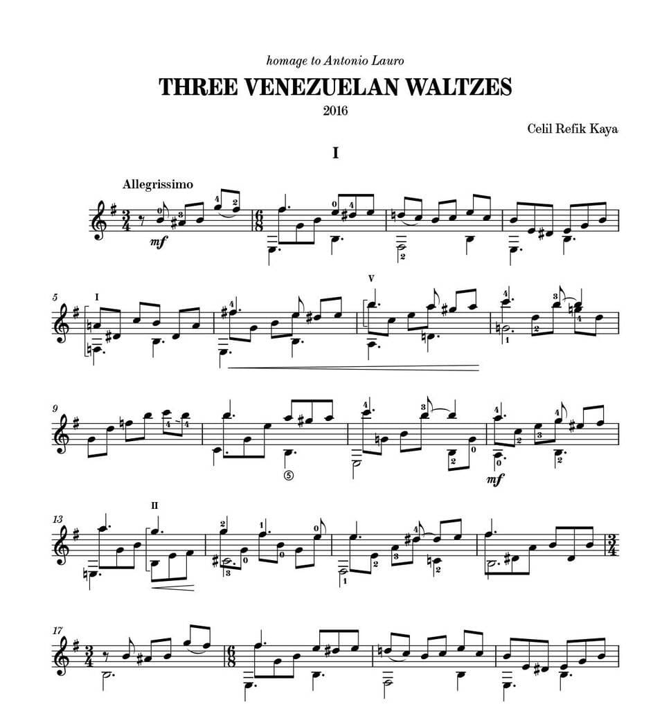 Three Venezuelan Waltzes